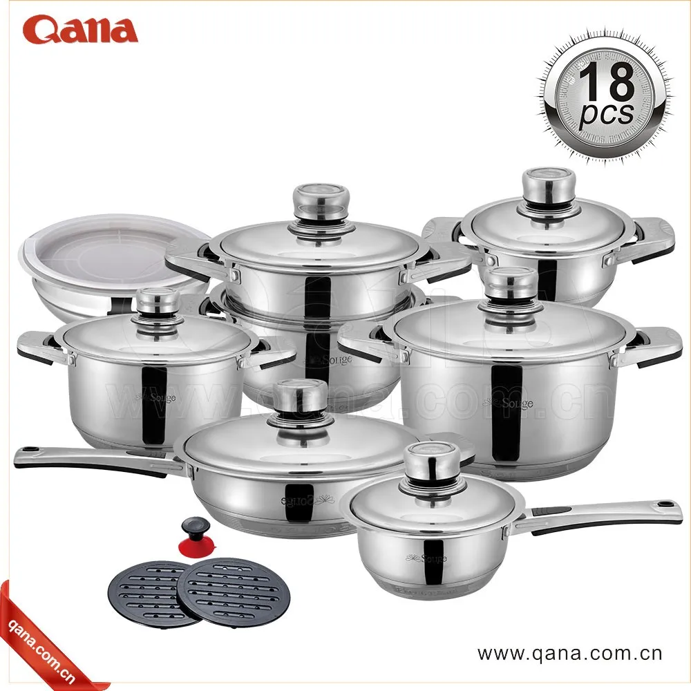 Cooking Pot-thermal Control Knob Stainless Steel 9 Layers 18pcs 