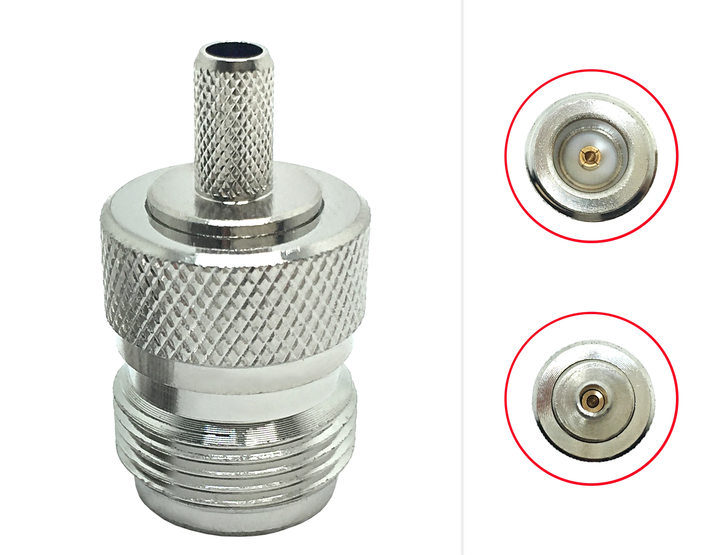 Rf Coaxial Cable Nj Connector N Type Jack Female Connector Bulkhead