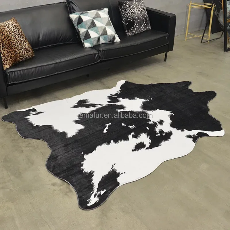 High Quality Faux Fur Cowhide Rug Cow Hair On Hide,Cow Print Rug140