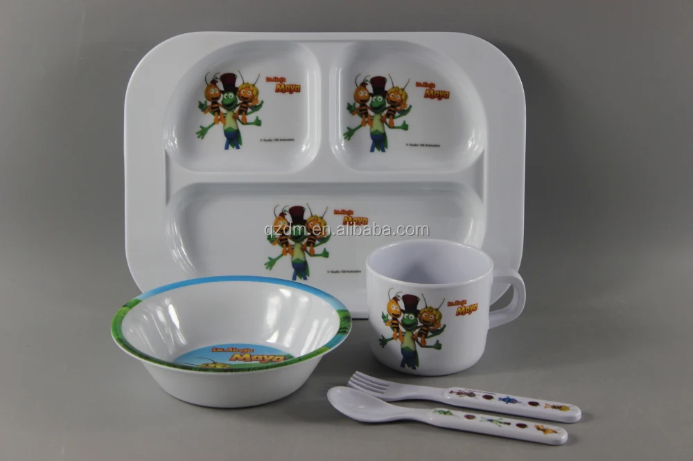 2015 New Design Melamine Plates And Bowls For Kids