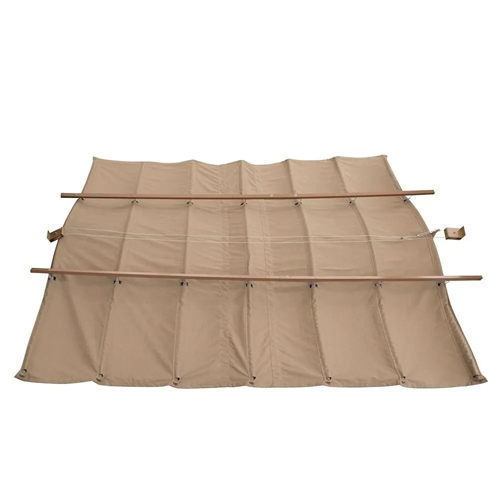 Yardistry YP11689 Retractable Sun Shade, 12' x 12', Beige