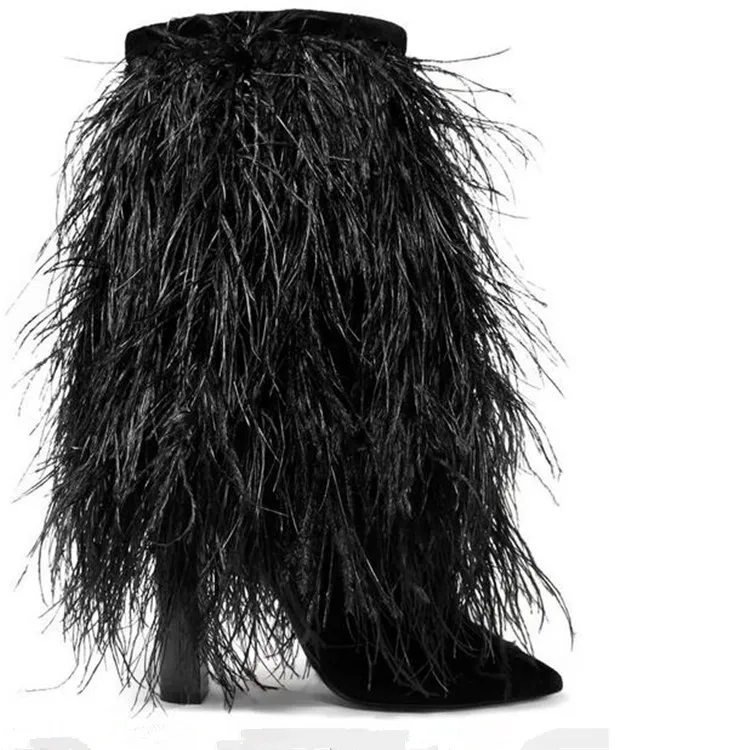 feather boots