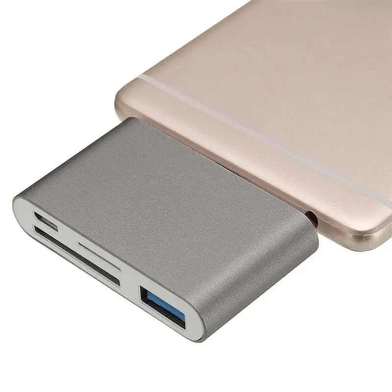 4 in 1 Type-C HUB 3.0 USB OTG Card Reader Multi Function High-Speed CF SD /TF Card Reader Adapter for Mac for Android - ANKUX.COM