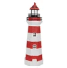 Decorative Resin Lighthouse Figurine with LED Solar Light