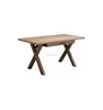 Simple Used Cross Legs Solid Oak Wood Office Desk