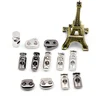 COOMAMUU Metal Button Spring Toggle Clasp Stopper Cord Gunblack Silver Decorative Buttons Lock DIY Accessoriesic Adjust Stopper