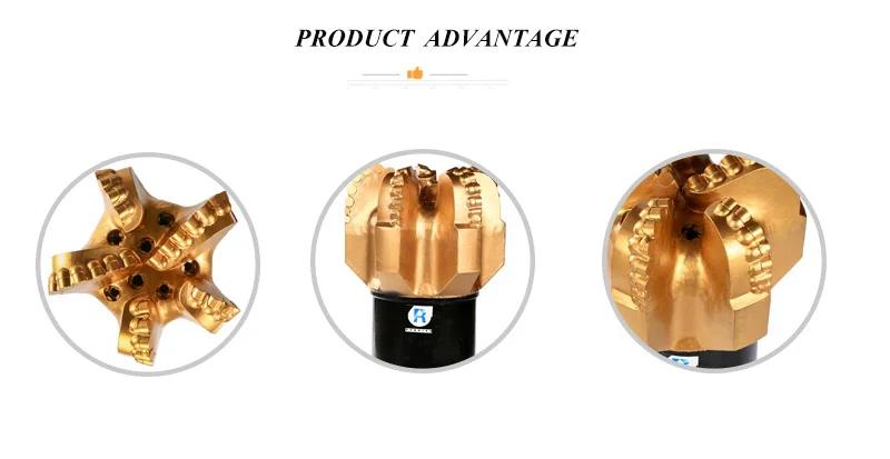 Diamond pdc 5 blades cutter blade water well drilling equipment tools bits