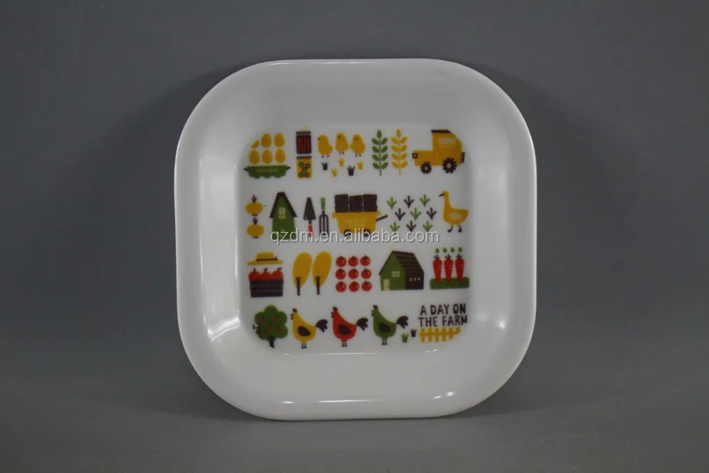 15x15cm Melamine small tray, Mealmine square tray