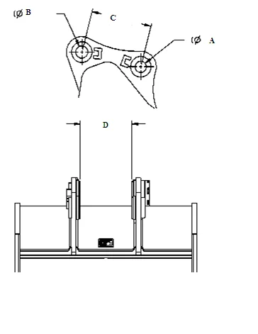 Excavator Tilt Bucket with 2 pcs Cylinder Design and +/-45 Degree Tilt for 0.97cum Capacity