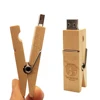 LOGO Custom USB Creative Wooden Clip Pen Drive 4GB 8GB 16GB 32GB Wood 3.0 USB Flash Disk Memory Stick Thumb Drive