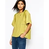 Extended T Shirt Wholesale Women Summer Matte And Shine Insert Tee HST9359