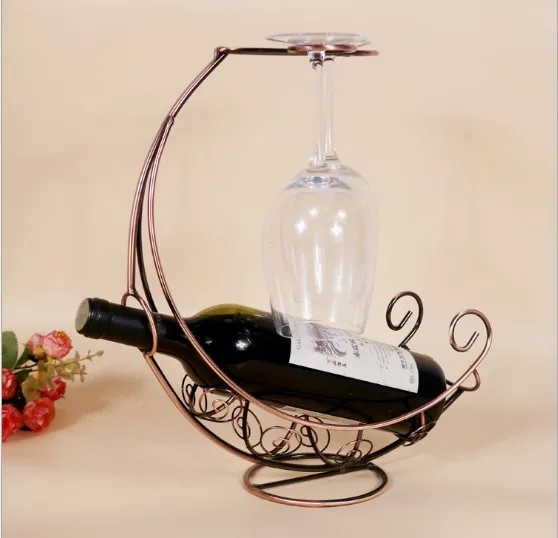 Creative Pirate Ship Metal Wine Bottle Rack Decorating Party Restaurant