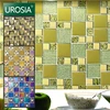 modern fireproof non-slip mosaic tile glass kitchen backsplash tile multi color electroplated mosaic