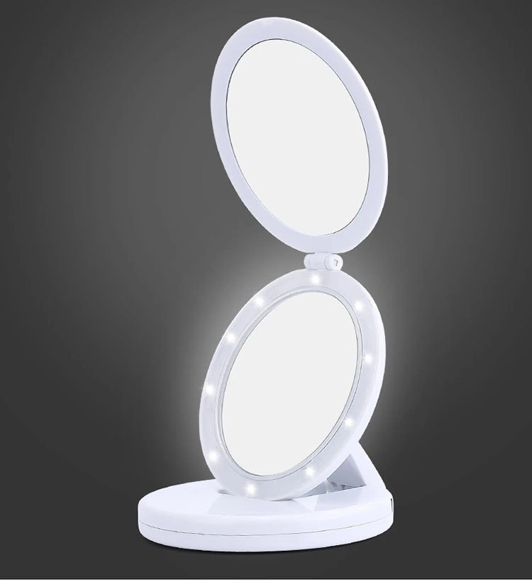 lighted hand mirror