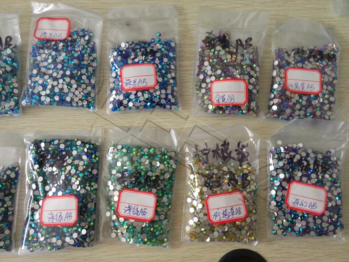 Factory Wholesale New Color  SS20 Northern Light Flat Back Crystal Strass Glass Non Hot Fix Gems for Bikinis Decoration