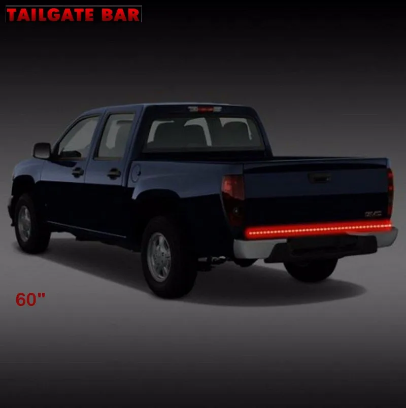 60"Waterproof Tailgate LED Strip Light with red led strip bar