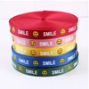 Smile face design custom 1 inch polyester nylon strap webbing