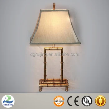 Table Lamp Metal Base Gold Bamboo Modern Bell Table Lamp Metal Base Gold Bamboo
