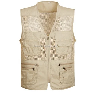 Summer Men's Breathable Mesh Outdoor Vest for Hunting Fishing Sleeveless Jackets Tactical Waistcoat Plus Size with Pockets Summer Men's Breathable Mesh Outdoor Vest for Hunting Fishing Sleeveless Jackets Tactical Waistcoat Plus Size with Pockets