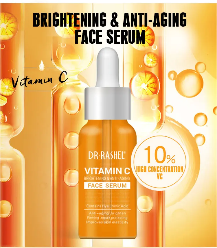 DR.RASHEL Brightening Anti Aging Firming Hyaluronic Acid Makeup Primer Vitamin C Serum For Face