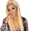 150% heavy density can dye to any color raw virgin cambodian human hair 613 blonde lace frontal wig