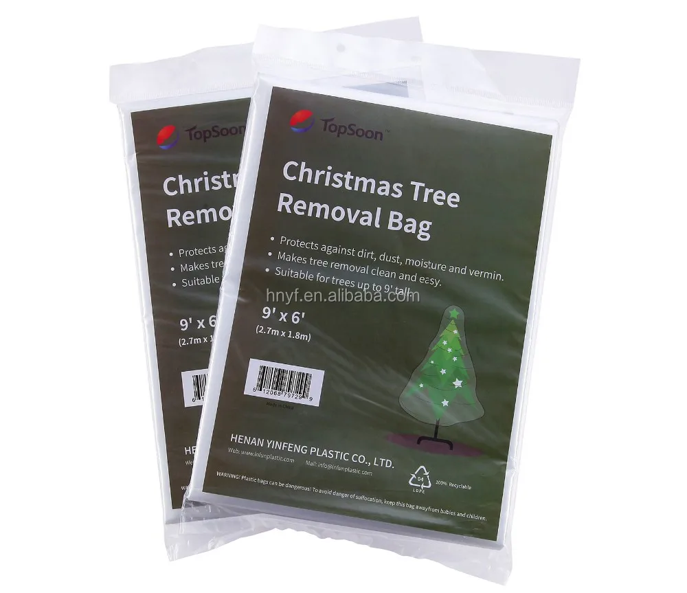 Christmas Tree Removal Bag 9-feet Tall By 6-feet Wide Tree Disposal Bag