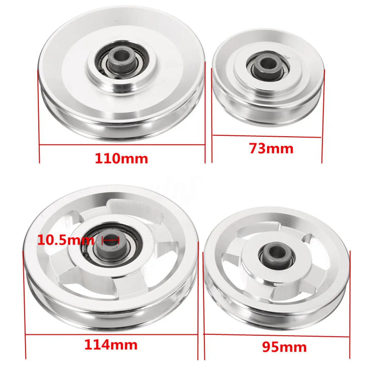 Aluminum Cable Pulley Black Bearing Wheel Cable Gym Equipment Parts