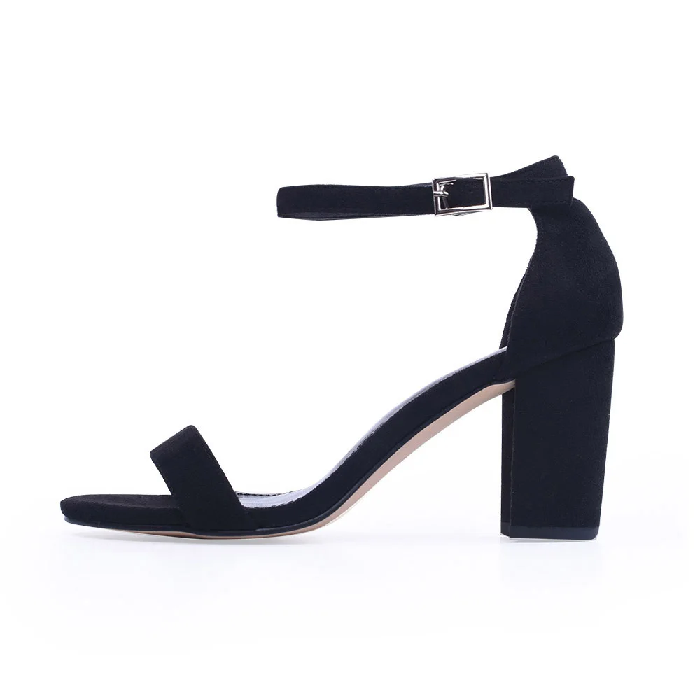 Women Sandals Summer Peep Toe Ankle Strap High Heels