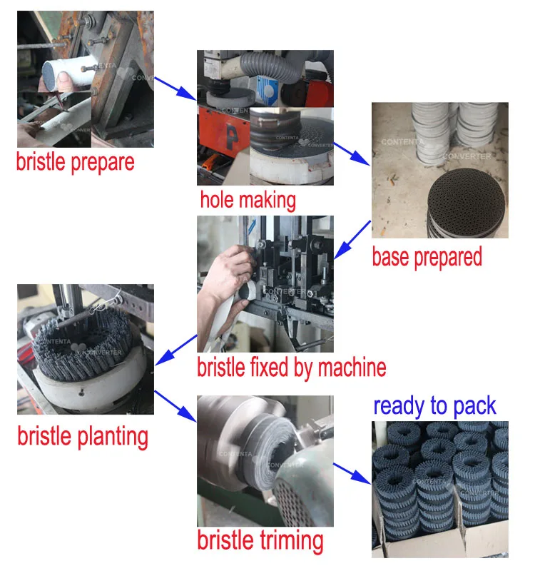 Factory Supply 4pcs Dill Cleaning Brush Tile Brush Drill Scrub Brush