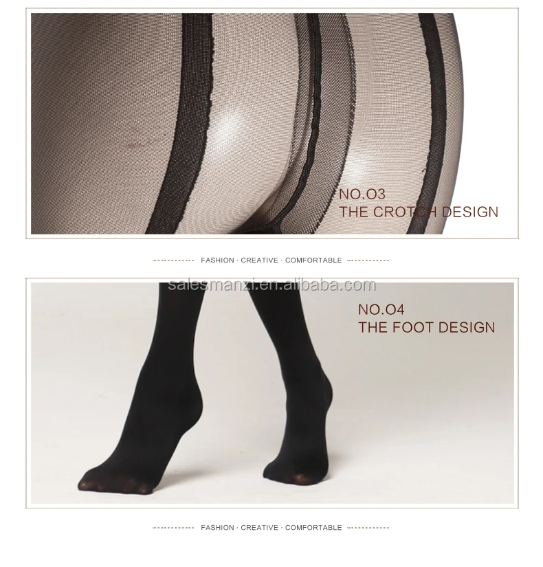 Manzi Luxury Brand 300d Lady Sheer Sexy Transparent Stockings Pantyhose