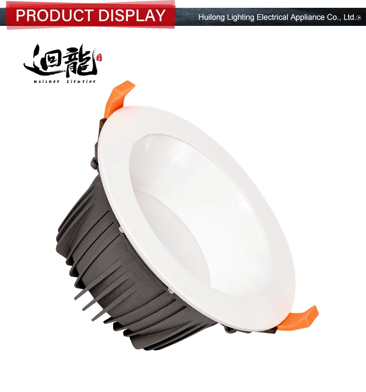 45W Led ceiling mini commercial hotel scoop slim gimbal tube fixture exposed recessed round surface mounted downlight