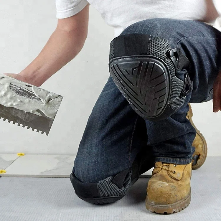 Heavy Duty Knee Pads With Gel Padding - Adjustable Straps For Flooring, Gardening & Construction Work
