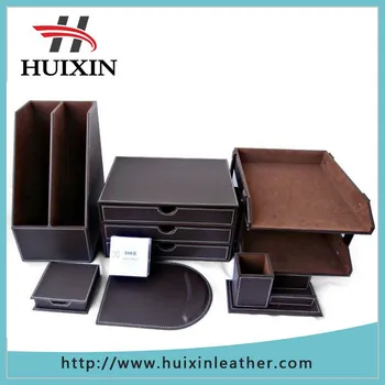 Factory Executive Stationery Set Office Desk Leather Luxury Factory Executive Stationery Set Office Desk Leather Luxury