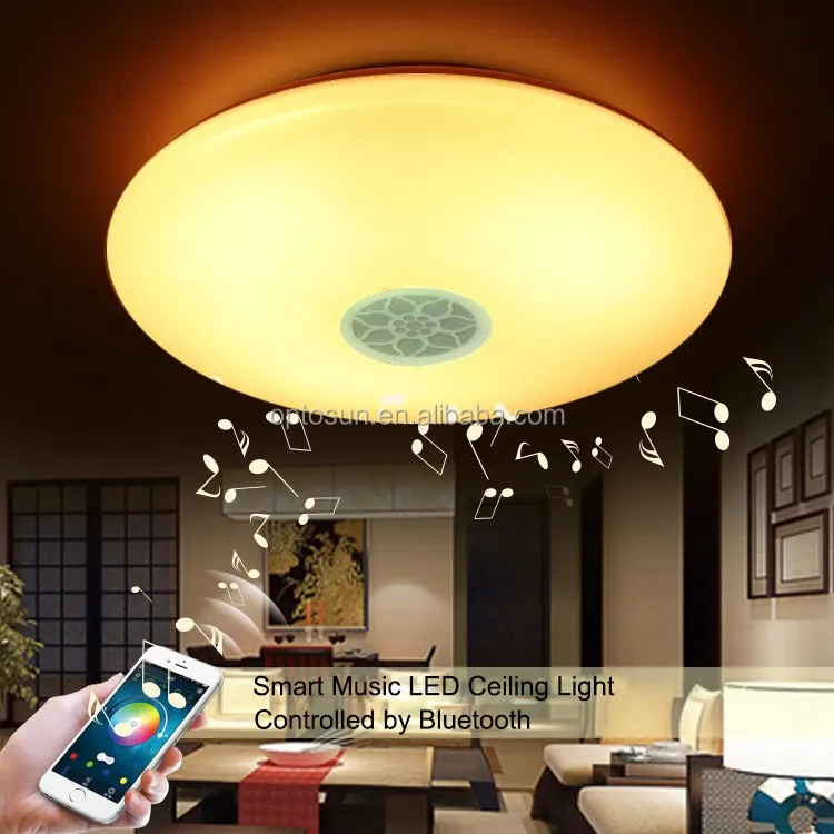 High Quality Wireless Remote Led Ceiling Light 40w Smart Music Ceiling Lamp Bluetooth Speaker Music Light View Ceiling Light Oem Os Product Details