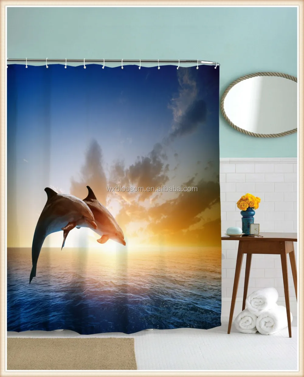 Latest Curtain Design Digital Printing High Quality 96 Inch Shower Curtain Buy Shower Curtain