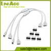 1 to 2 Ports Female Connection Cable 4 Pin Splitter for LED Color Changing Strip Lights