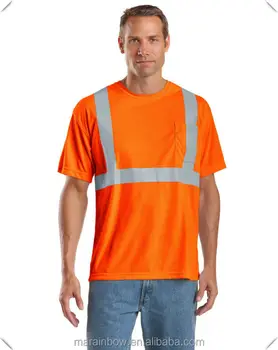  Safety Orange Reflective T shirt Fluo Orange 3m Reflective 