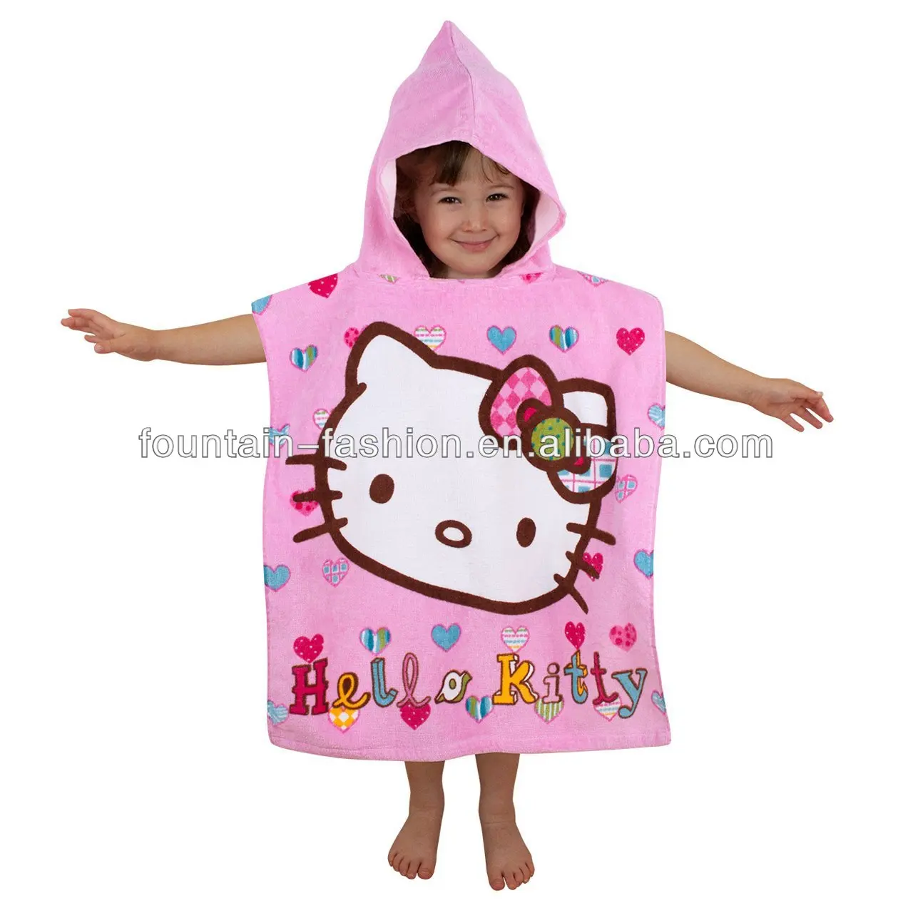 Kids Soft Cottonvelvet Hooded Beach Towel Poncho Towel Buy Poncho