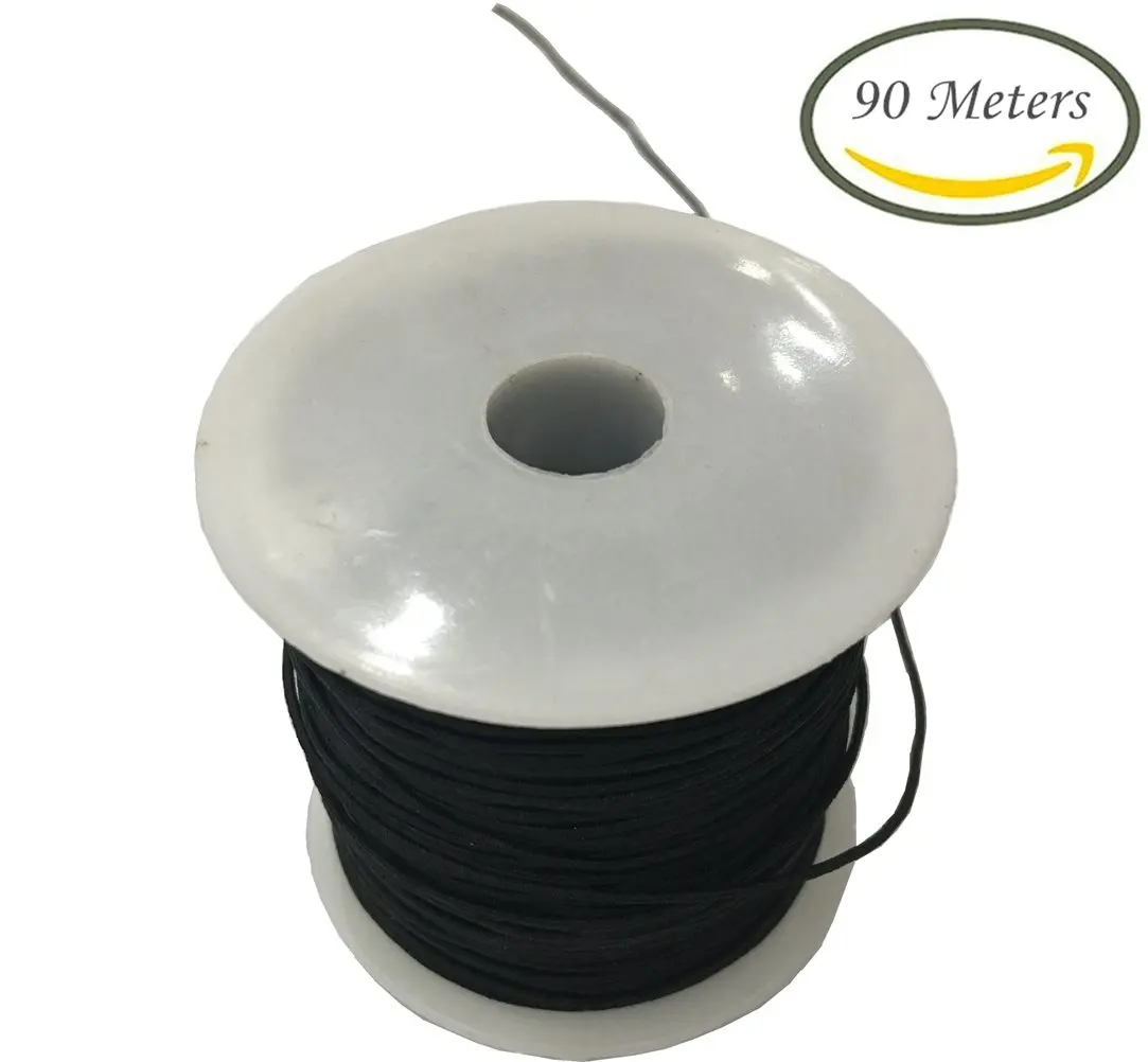 Eachbid 0.8 mm Clear Crystal Elastic Cord Thread Beading String Cords for Jewelry Making 2 Packs 100 Meters