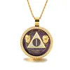 34mm New Inventions In China Stainless Steel Window Plate Gold Coin Locket