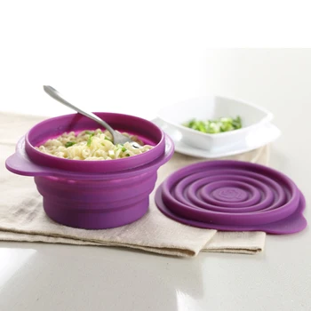 Oem Foldable Microwave Safe Silicone Bowls With Lid - Buy Silicone