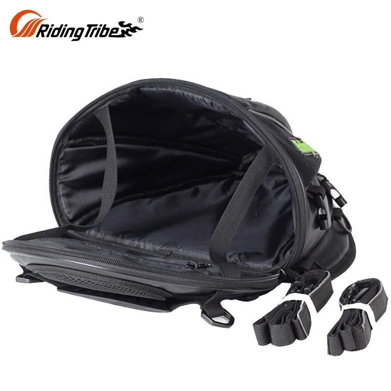 Dual Sport Leather Motorcycle Suitcase Backrest Seat Trunk Tail Bags