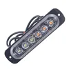 Car-Styling Bright White Yellow Red Blue Amber 6 LED Car Truck Van Beacon Strobe Warning Flashing Emergency Grille Police Light