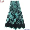hot sale rose tree sequinse embroidery on velvet fabric 2019 beautiful new design velvet lace for wedding