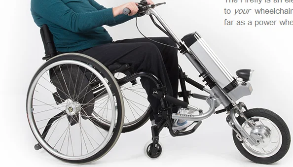 electric attachable handcycle for wheelchair