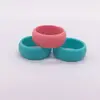 Custom logo Mixed color durable silicone wedding ring