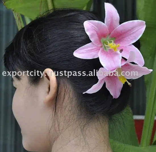 2 Stargazer Lily Casablanca Hair Clip Grip 2 Stargazer Lily Casablanca Hair Clip Grip Ornament Fashion Product On Alibaba