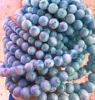 8mm natural Dominican larimar round smooth AAAA grade Semi-precious beads