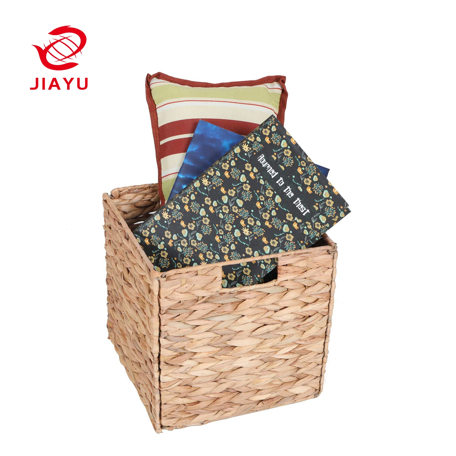 Wholesale Handmade Portable Sea Grass Water Hyacinth Storage Basket Box