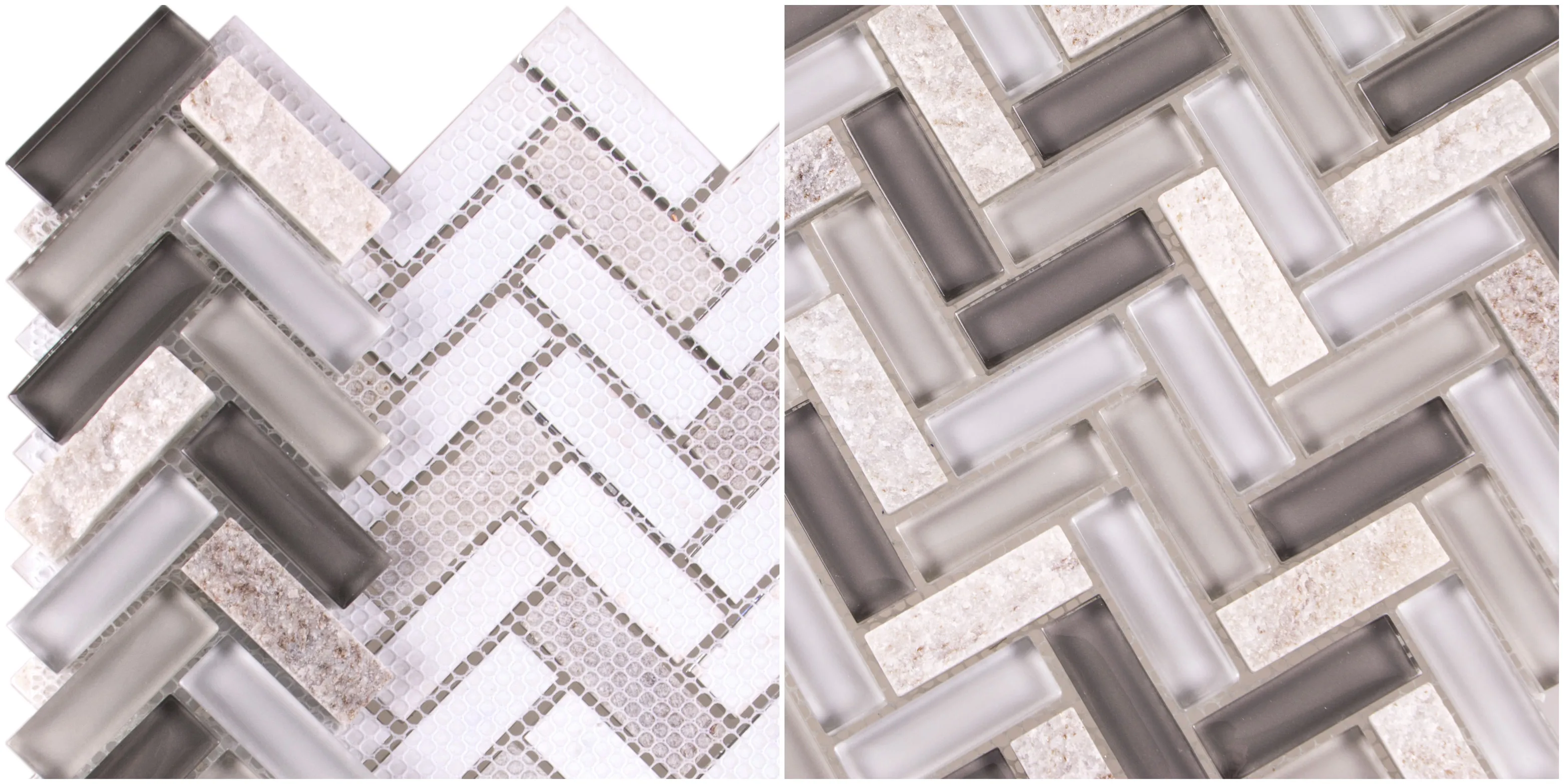High quantity herringbone mosaic tile glass carrelage marbre
